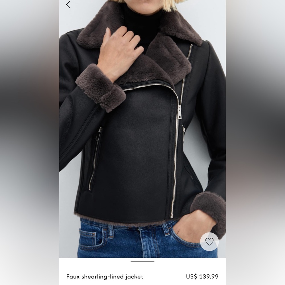 Mango Faux shearling - lined jacket